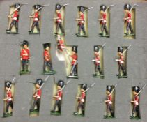 A set of seventeen Queen's Guard lead figures.