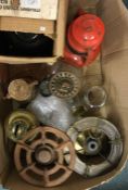 A collection of oil lamps etc.