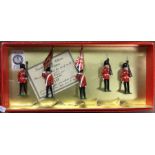 BRITAINS: A set of five soldiers in dress.