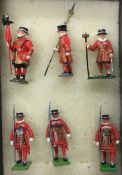 BRITAINS: A box containing painted lead Beefeaters.