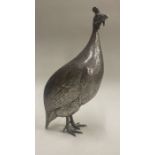 PATRICK MAVROS: A large and rare silver figure of a guinea fowl.
