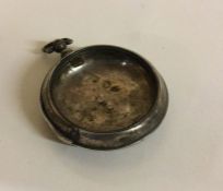 A Georgian silver pocket watch case.