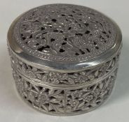 A Chinese silver pierced box.