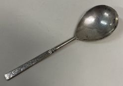 A 17th Century engraved Scandinavian silver spoon.
