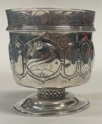 An early Antique silver beaker with fine engraving.