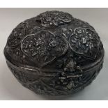 A large 19th Century Turkish silver chased box.