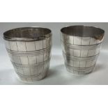 PETER, ANN & WILLIAM BATEMAN: A very fine and rare George III silver double beaker.