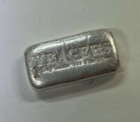 A Troy ounce silver bar.