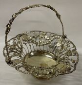 An 18th Century pierced silver gilt neoclassical basket. London 1771.