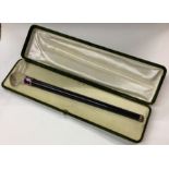 A fine boxed silver cane mount of tapering form in