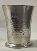 A rare silver beaker depicting the 'Humpty Dumpty' nursery rhyme. London 1935.