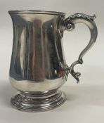 An fine and heavy18th Century George III silver pint mug. London 1773. By John Chapman.