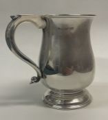 A large silver pint mug. Birmingham 1970. By AT Canon Ltd.