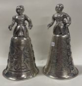 A fine pair of Victorian Dutch silver stirrup cups. Import marked. London 1891.