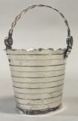An 18th Century silver barrelled from a cream pail. London 1766. By FW.