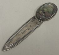 An English silver and MOP page turner / bookmark.