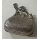 A novelty Victorian silver handbag. London 1873. By William Sumner.