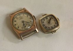 Two ladies 9 carat wristwatches.