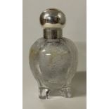 A fine quality Victorian silver and glass scent bottle. London 1896. By Joseph Gloster.