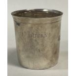 An early 19th Century French silver beaker.