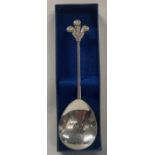 A cased Prince of Wales silver spoon.