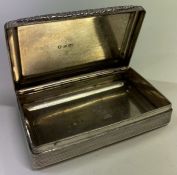 A large Victorian silver table snuff box. Birmingham 1840. By Edward Smith.