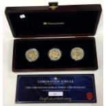 A box set of three silver Proof coins.