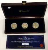 A box set of three silver Proof coins.