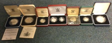 A box containing Proof silver and other coins.