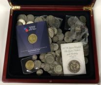 A large collection of pre 1947 silver and other coinage.