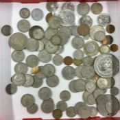 A box containing nickel and other coinage.