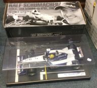 HOT WHEELS: A boxed Ralph Schumacher 1:18 scale model Formula One car.