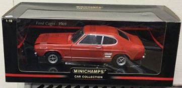 MINICHAMPS: A 1:18 scale boxed model car of a Ford Capri.