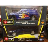 BBURAGO: Two 1:18 scale boxed model cars.