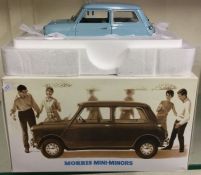 A 1:18 scale boxed model entitled "Morris Mini-Minors".