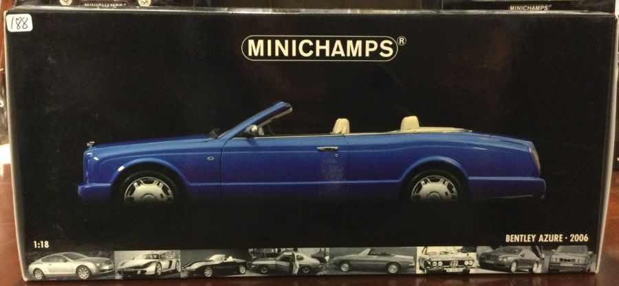 MINICHAMPS: A 1:18 scale boxed model car of a Bentley Azure.