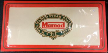A boxed Mamod steam railway.
