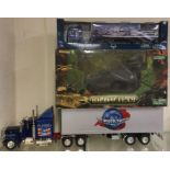 MAN: A 1:43 scale boxed model of a Long Hauler together with other articulated lorries.