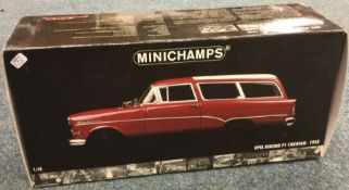MINICHAMPS: A 1:18 scale boxed model car of a Opel Rekord P1 Caravan.