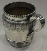 An engraved Victorian silver christening mug. Approx. 162 grams.
