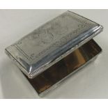 An early 18th Century silver box with finely detailed miniature to interior.
