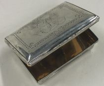 An early 18th Century silver box with finely detailed miniature to interior.