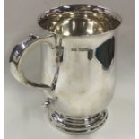 An oversized silver pint mug. Sheffield 1964. By Finnigans Ltd. Approx. 530 grams.