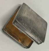 A 19th Century Dutch silver hinged box. Approx. 22 grams.