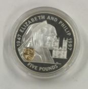 A Bailiwick of Jersey silver 1997 five pounds coin. Approx. 30 grams.