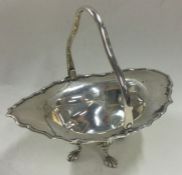 A silver swing handled basket. Birmingham 1904. By Levi and Salaman.