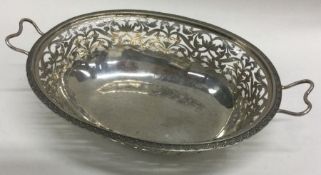 A Continental pierced silver basket. Marked to interior. Approx. 148 grams