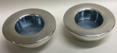 A pair of silver candle holders. Birmingham 2005. By B&Co. Approx. 410 grams.
