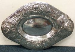 GILBERT LEIGH MARKS: A large fine and rare Arts and Crafts silver platter.