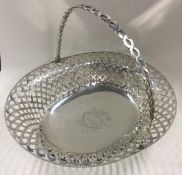 A George II silver basket. London 1752. By Samuel Herbert and Co.